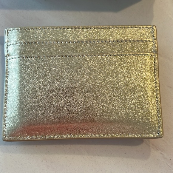 Saint Laurent Double Card Holder Golden Color Limited Edition Lucky Feng shui - Picture 3 of 7